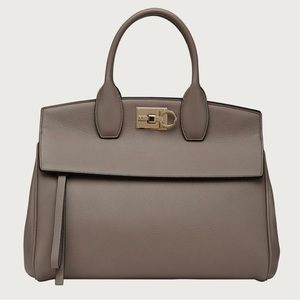 Salvatore Ferragamo Studio Satchel Leather Medium
